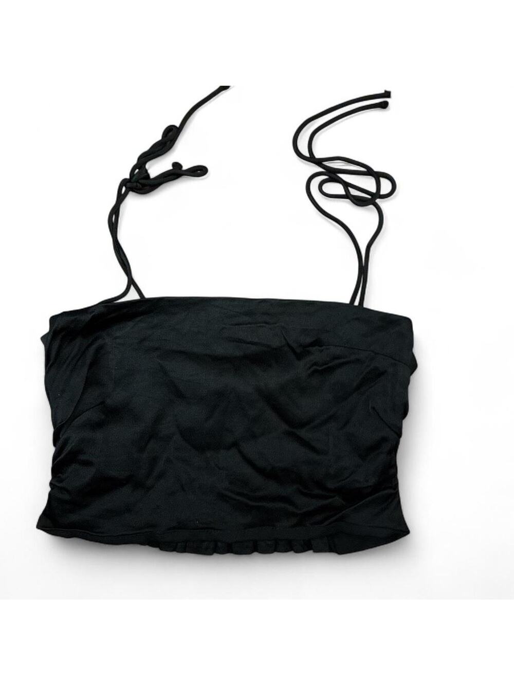 Zara black strappy crop top women small S